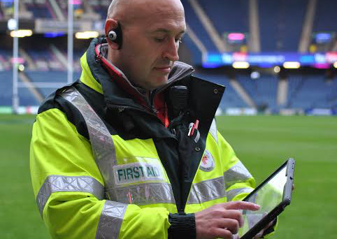 Mime's kit was put through its paces at Murrayfield Stadium